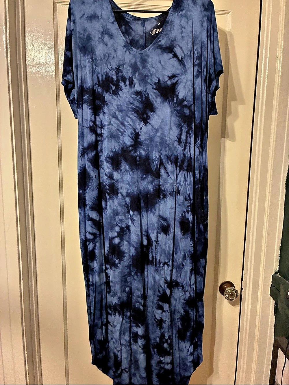Blue Tie-Dye Maxi Dress Like New